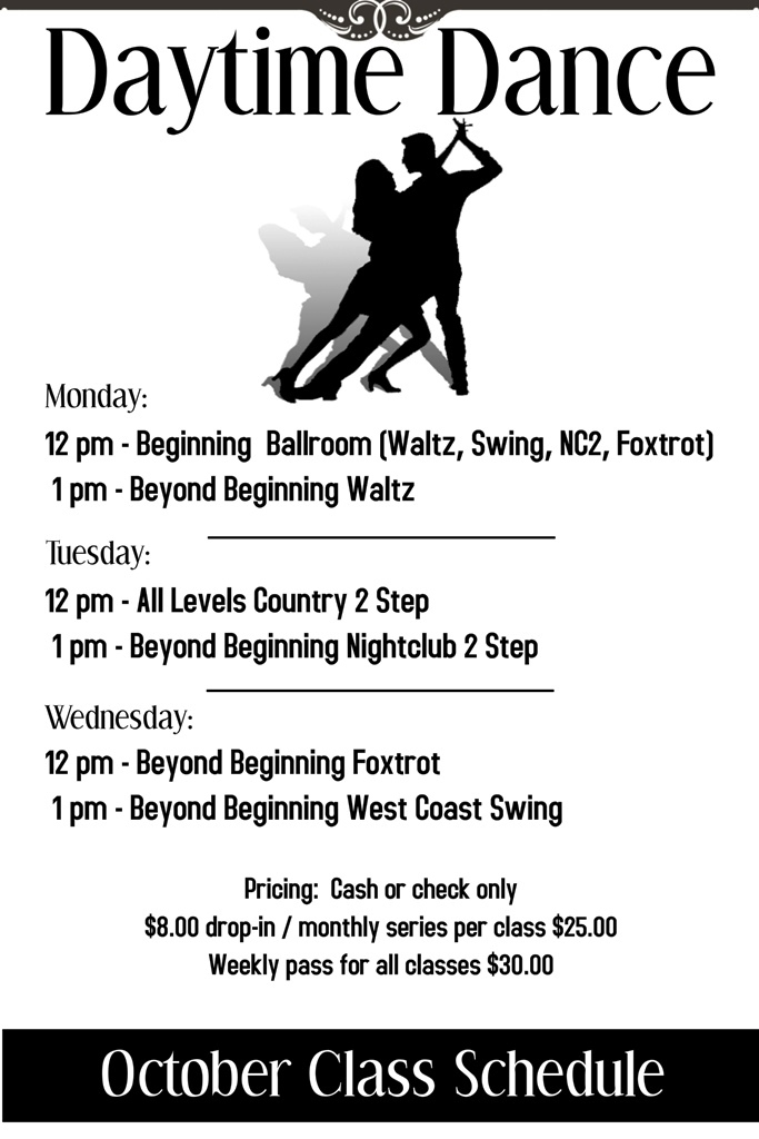 Ballroom Style Dances Scheduled on Specific Dates