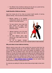 The Importance of Mental Training in Ballroom Dancing Sports