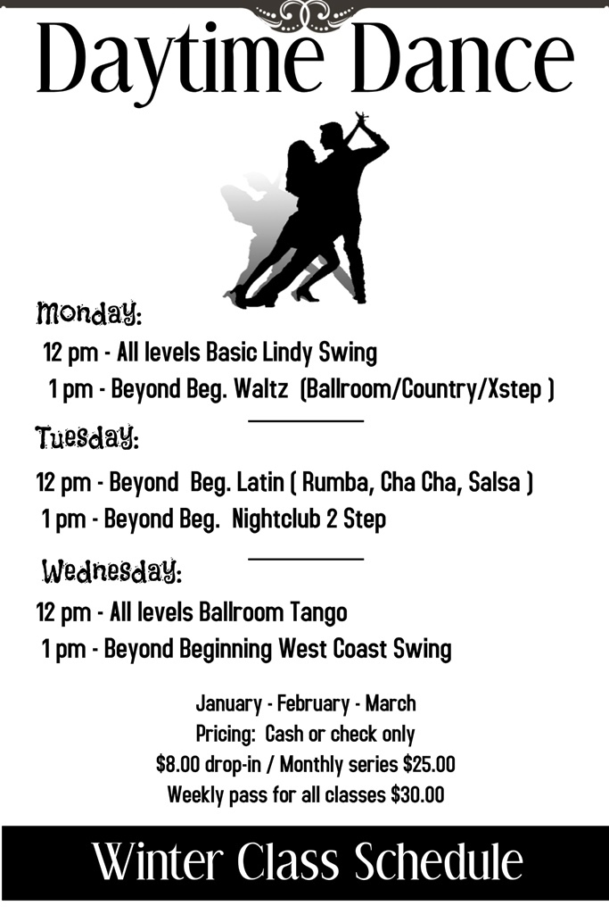 Mindlin's Troy Ballroom Dance Schedule